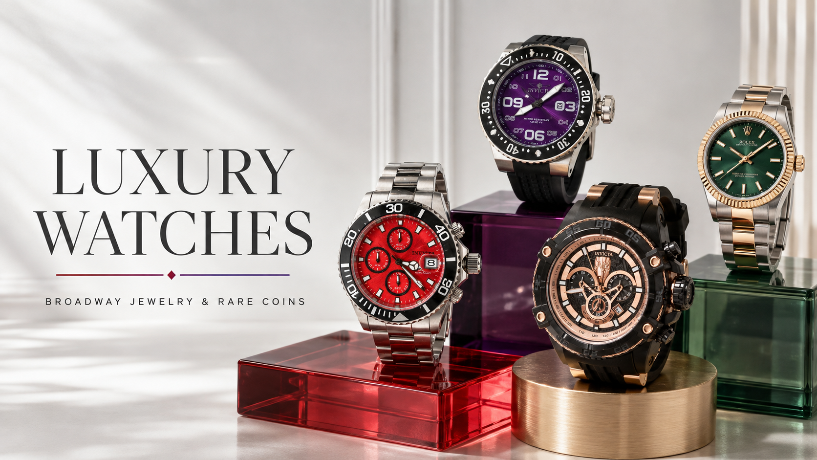 Luxury and Rolex watches at Broadway Jewelry & Rare Coins in Bradley IL