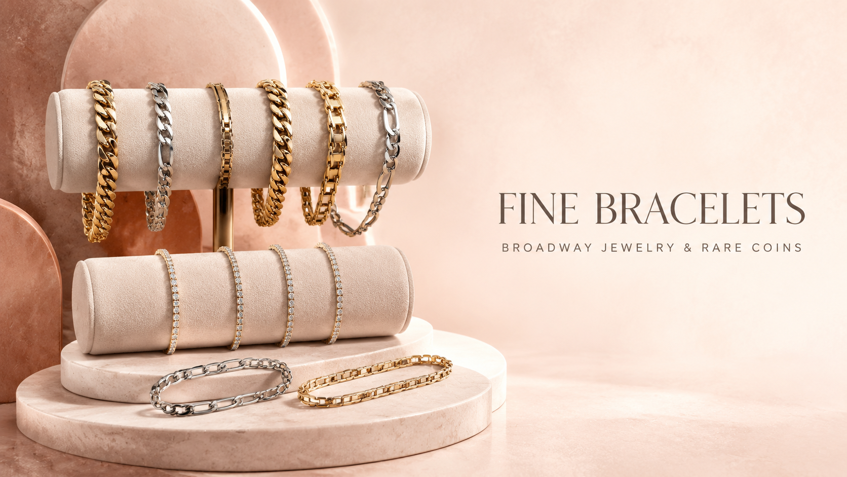 Fine jewelry bracelets at Broadway Jewelry & Rare Coins in Bradley IL